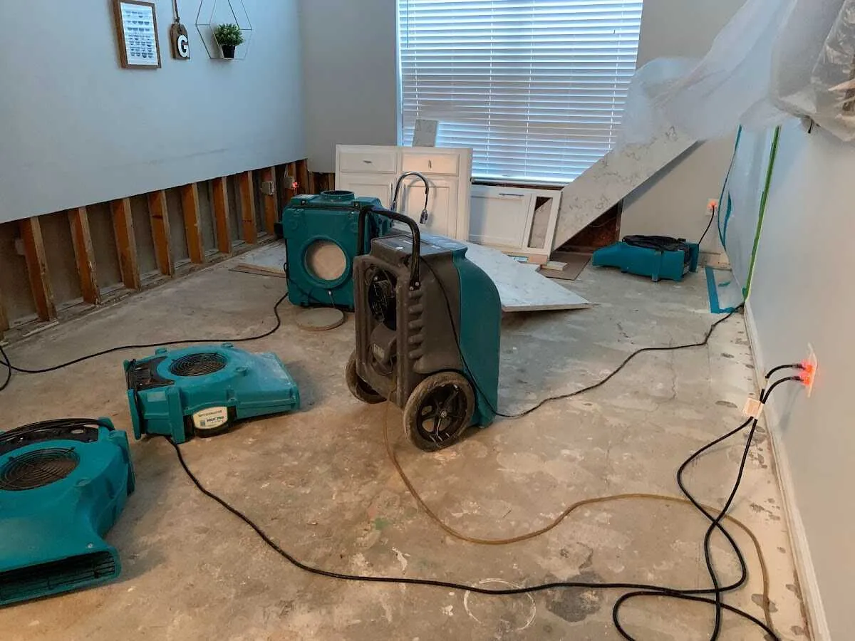 Dehumidifier in flood-cut room for Water Extraction & Removal in Tecumseh